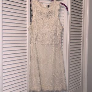 Sleeveless cream dress